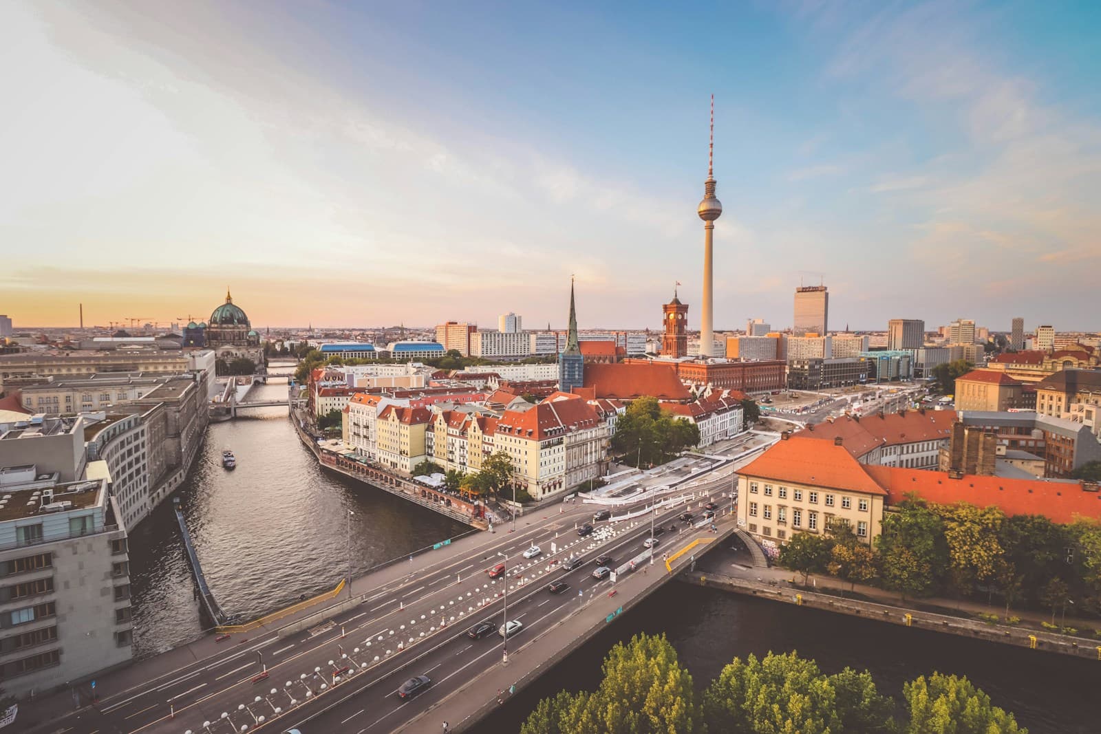 Berlin et la Spree vues depuis les hauteurs