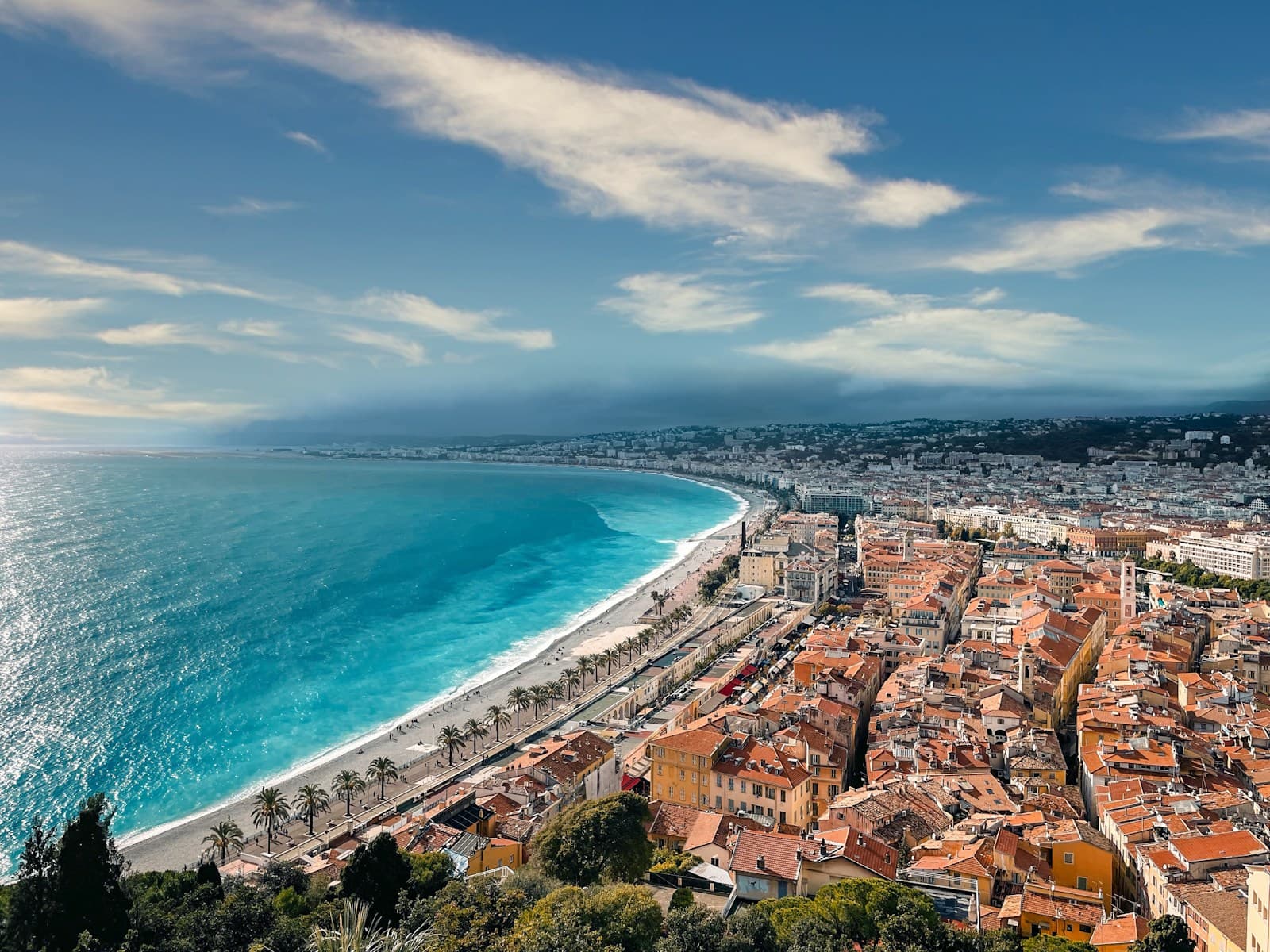 Nice et sa baie vues depuis les hauteurs